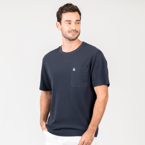 imagem de Camiseta Manga Curta Em Malha Quadrilê Masculina - Original Penguin