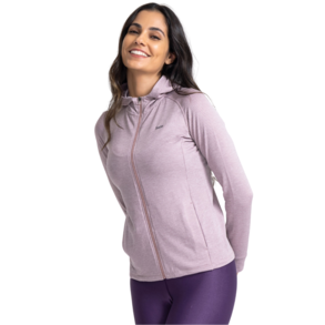 imagem de Jaqueta Thermal Grid Hood Feminina Rose  - Solo