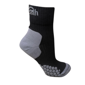 imagem de Meia de corrida e caminhada Dots Cano Médio Preto e Cinza - Kailash