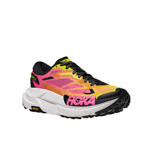 imagem de Tênis de Corrida e Caminhada em trilha MafateX Masculino Rosa e Amarelo - Hoka